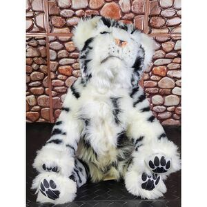 Wowee White Siberian Tiger Cub Interactive 15” Plush Toy #A28
